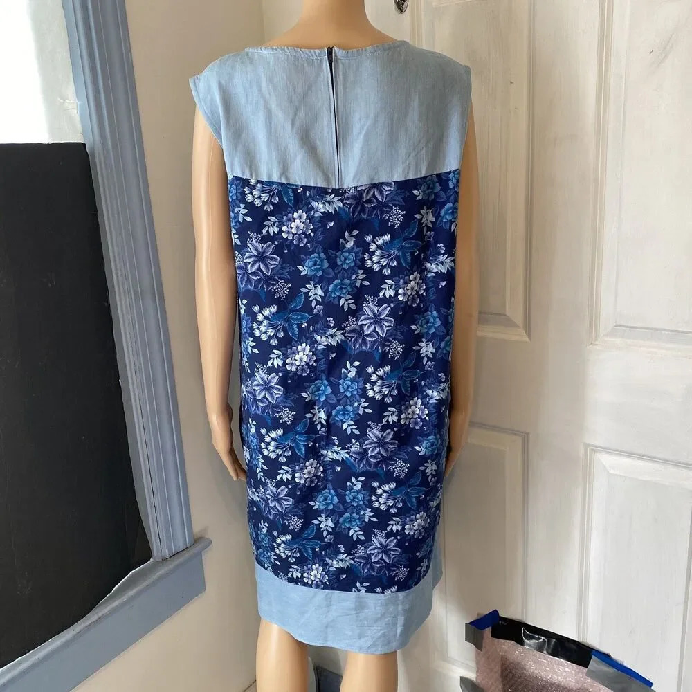 Vintage 90s Handmade Tank Sun Dress Midi Floral Cottagecore Hawaiian Casual Sz L - Picture 5 of 6